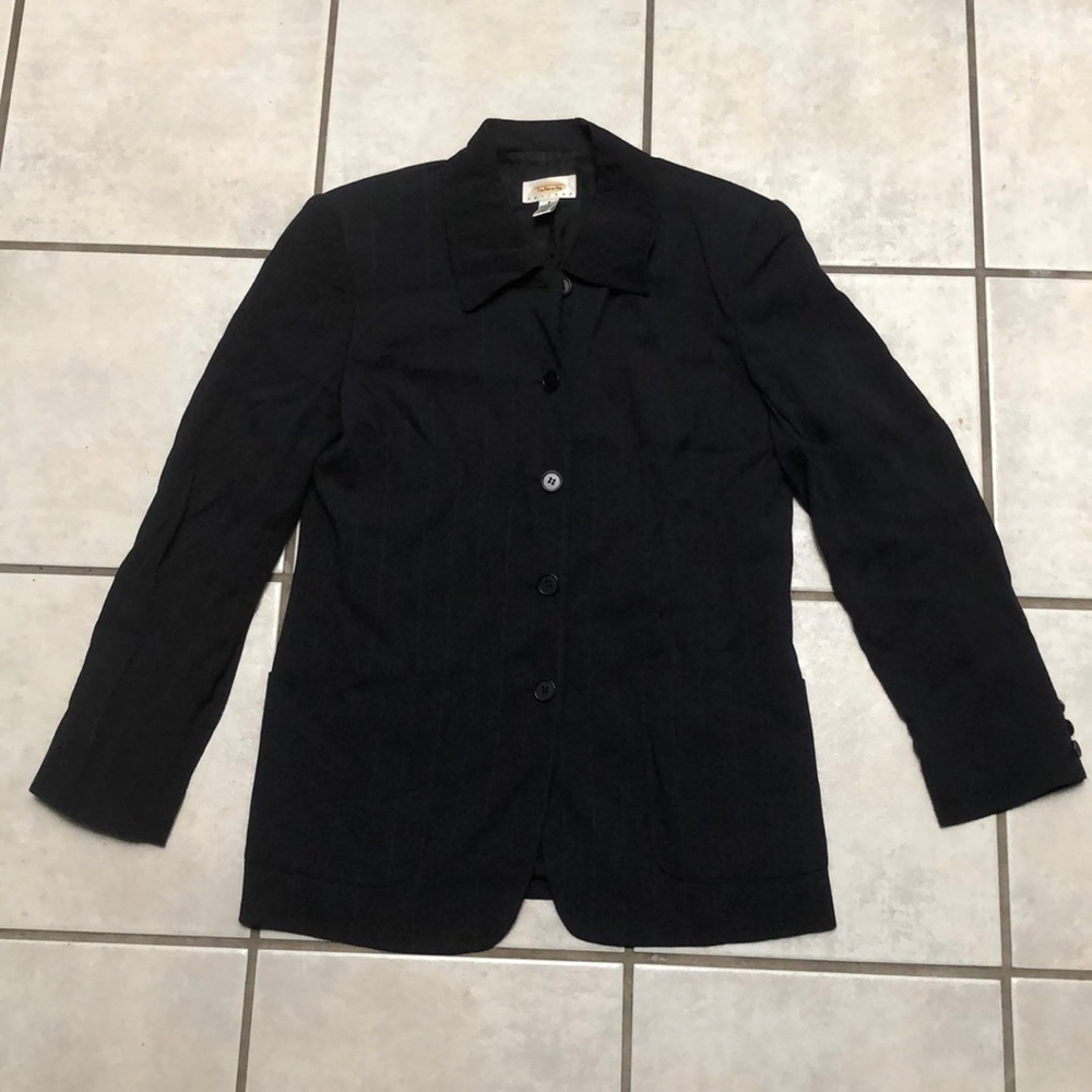 Vintage Talbots Navy Petite Blazer